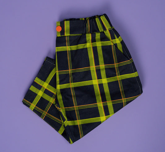 EDDIE Ekoseli Bol Kesim Unisex Pantolon