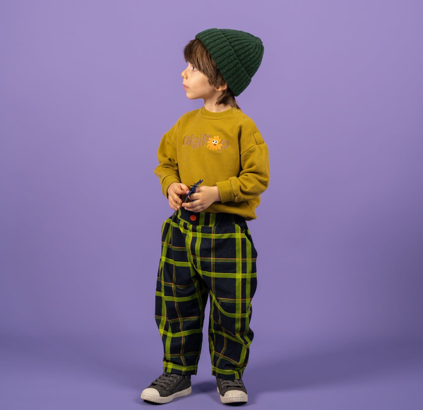 EDDIE Ekoseli Bol Kesim Unisex Pantolon