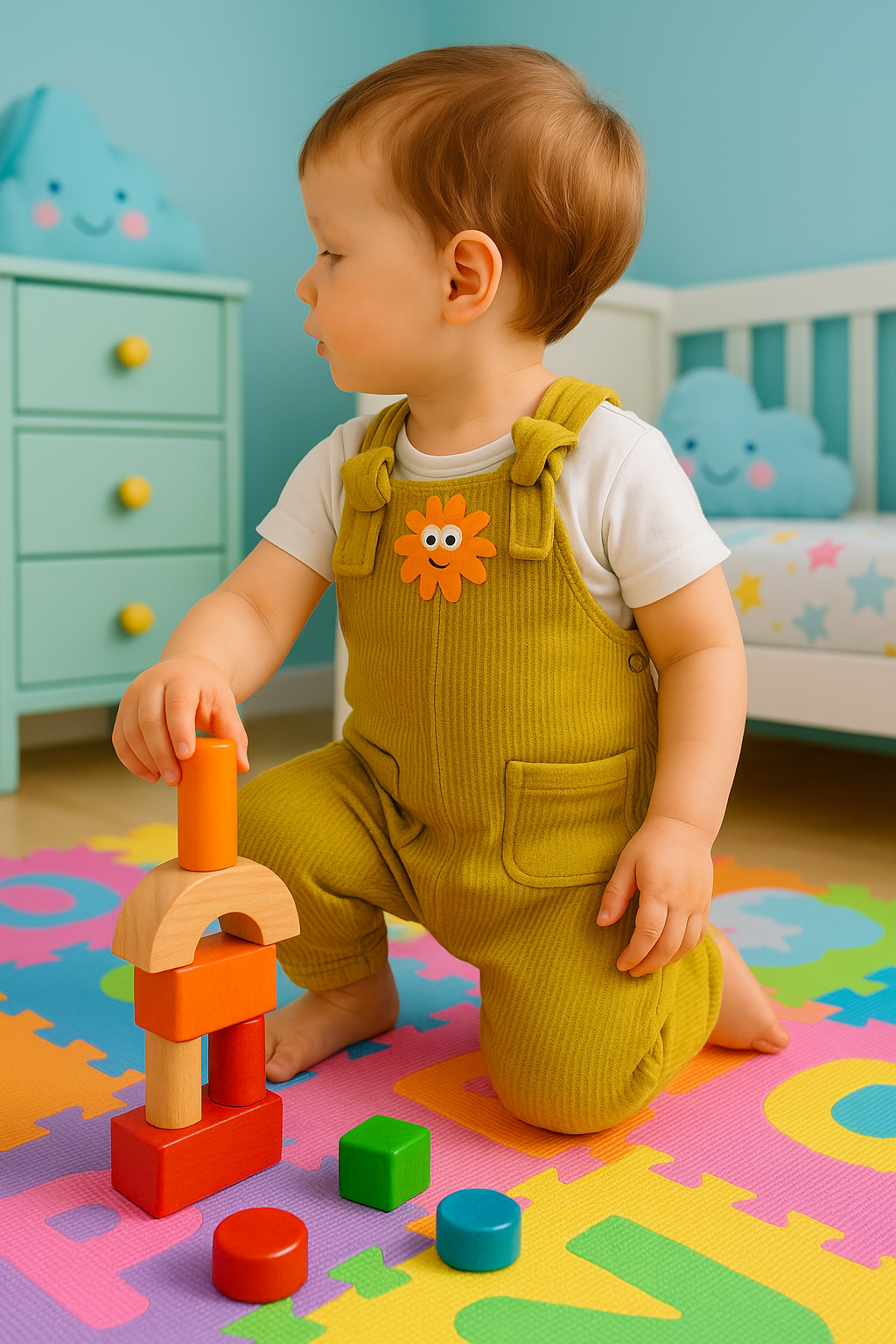 SUNNY %100 Pamuklu Salopet Tulum